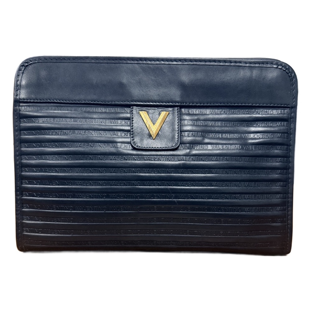 Valentino Black Leather Clutch Bag